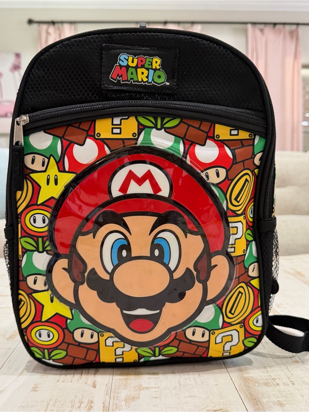 Nintendo Super Mario Kids Backpack in Red, Black, Yellow, Green